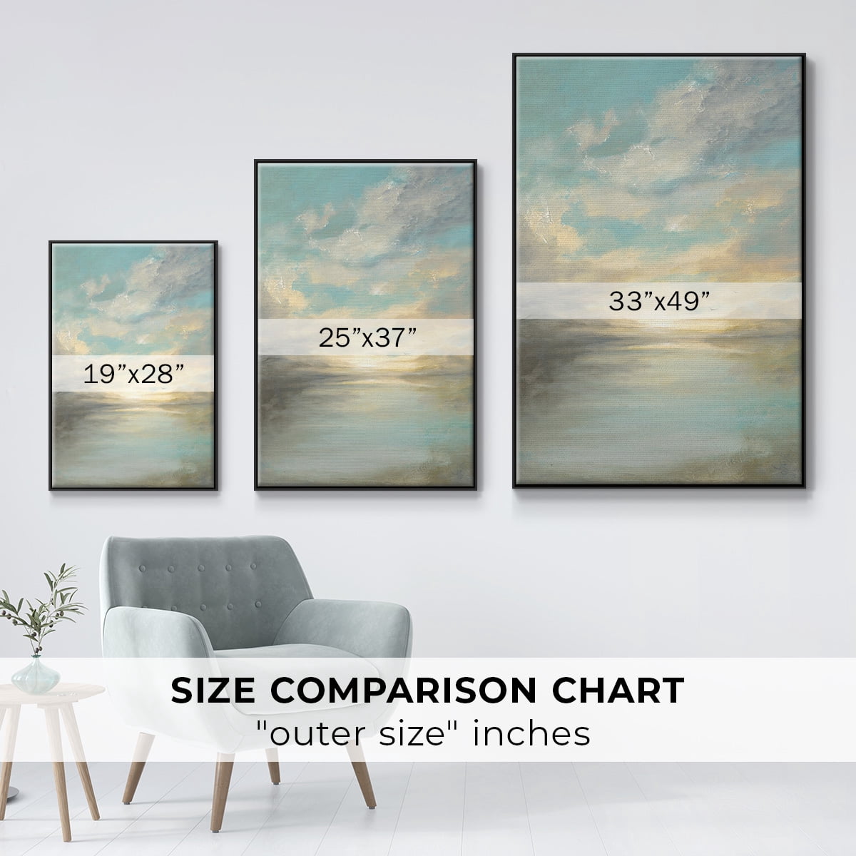 Morning Glory Framed Premium Gallery Wrapped Canvas - Ready to Hang - 27 x 41 - Black Floating Frame
