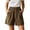 Coffee, variant on Y-Sunset Women's Linen Blend Shorts, Elastic High Waisted Wide Leg Bermuda Shorts with Pockets, Casual Summer Beach Shorts for Everyday Wear(Beige/L)