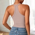 thumbnail image 7 of Tank Tops With Built In Bras Racerback V Neck Sleeveless With Built-in Bra Workout Tops for Women Yellow L, 7 of 7