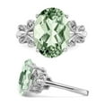 thumbnail image 4 of 4.35 Carat (ctw) Oval-Cut Green Quartz Ring in Sterling Silver, 4 of 5