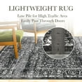 thumbnail image 5 of Washable Distressed Runner Rugs 2x6, Non-Slip Low Pile Hallway Living Room Bedroom Floor Carpet, Black, 5 of 7