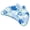 Blue, variant on Inflatable U-Shaped Pool Float Lounger with Backrest and Cup Holders, Tropical Monstera Leaf Water Chair for Adults, Portable Lake and Beach Floating Sofa, 40-Inch