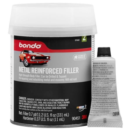 Bondo 90451 Metal Reinforced Filler, 0.7 Pint, Each