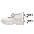 thumbnail image 4 of Miluxas Mary Janes for Women Chunky Platform Heels Comfortable Dress Pumps Casual office Work Shoes White 9(42), 4 of 9