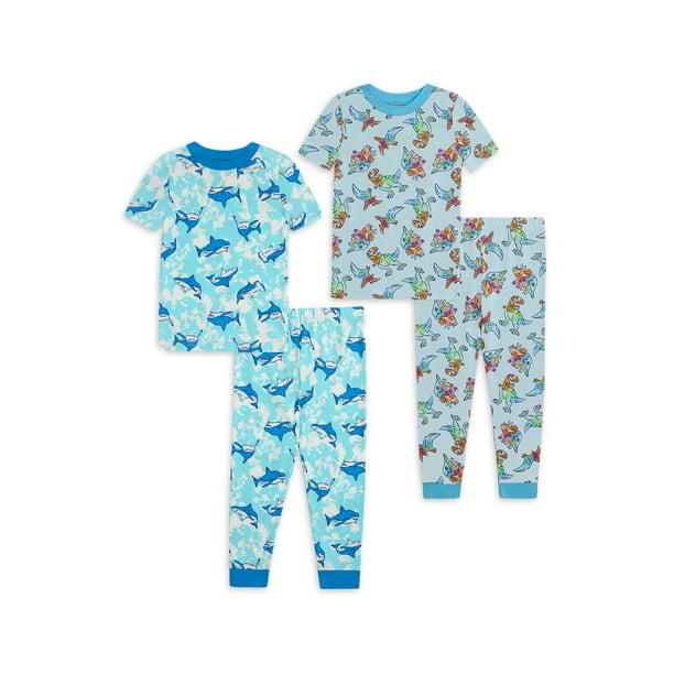 Saint Eve Baby and Toddler Boys Short Sleeve Snug Fit Cotton Pajamas