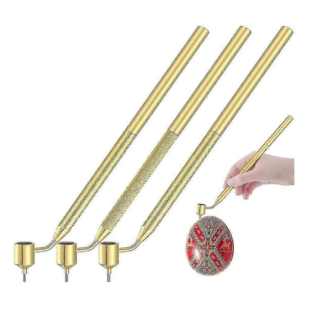 2026 Set of 3 Pysanka Set Hot Wax Drawing Pens for Decorative Arts for Easter Eggs Pysanky Supplies-Superb