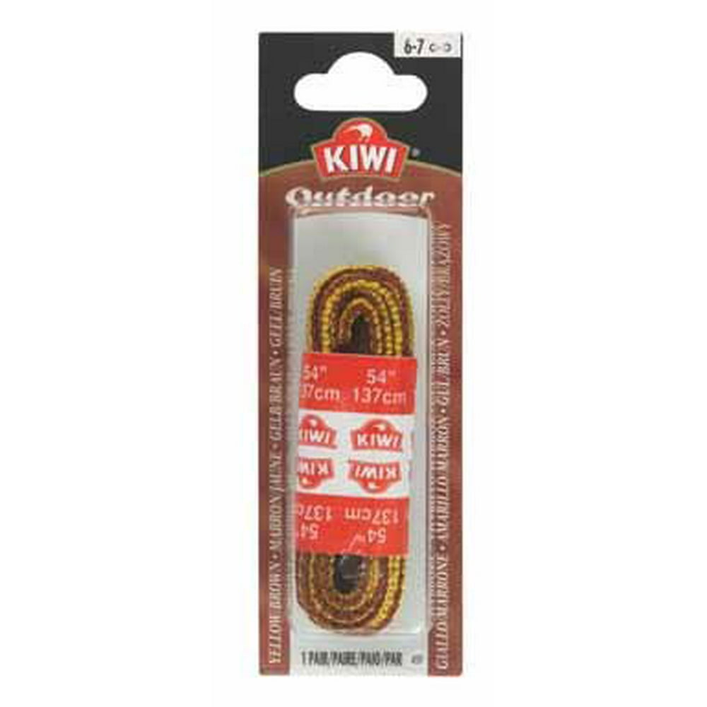 Kiwi 70446 54 Outdoor Yellow & Brown Shoe Laces"