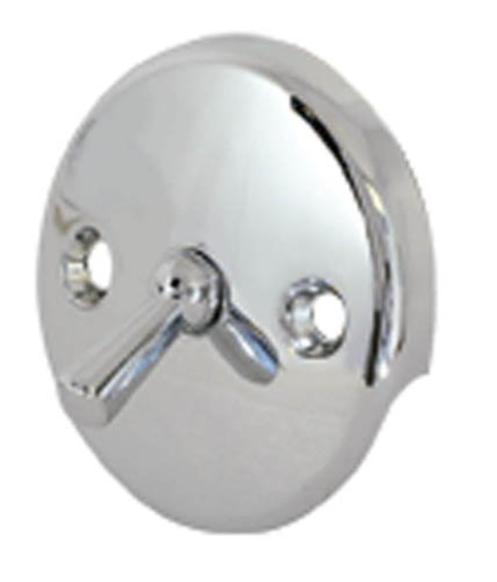 Polished Brass Finish Eastman 35214 Zinc Double-Hole Overflow Face Plate with Brass Screws 