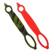 Soimiss 2Pcs Silicone Water Bottle Carrier Grip Band Holder Strap for Sports Outdoor Hiking Jogging