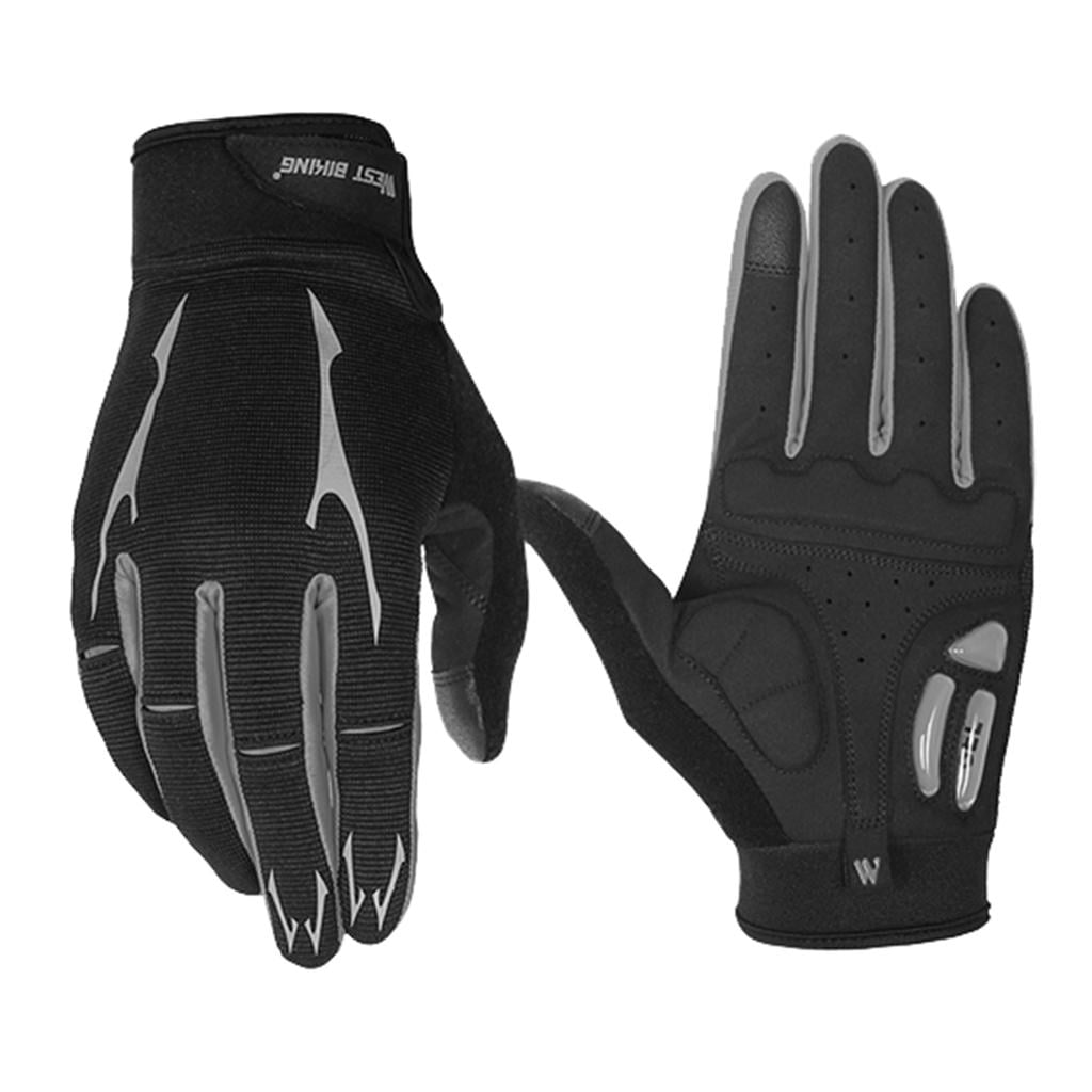 Anti-slip Gel Full Finger Gloves Cycling Bicycle Mountain Bike Outdoor Mittens 