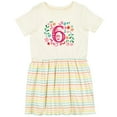 thumbnail image 3 of Inktastic 6th Birthday Flowered 6 Year Old Girl Girls Toddler Dress, 3 of 5