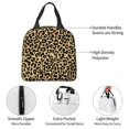 thumbnail image 4 of Easygdp Leopard Print Bolsa Térmica Premium - Tela Oxford Impermeable, Gran Capacidad, Bolsillo Frontal, Unisex para Trabajo, Escuela, Actividades al Aire Libre y Picnics, 4 of 7