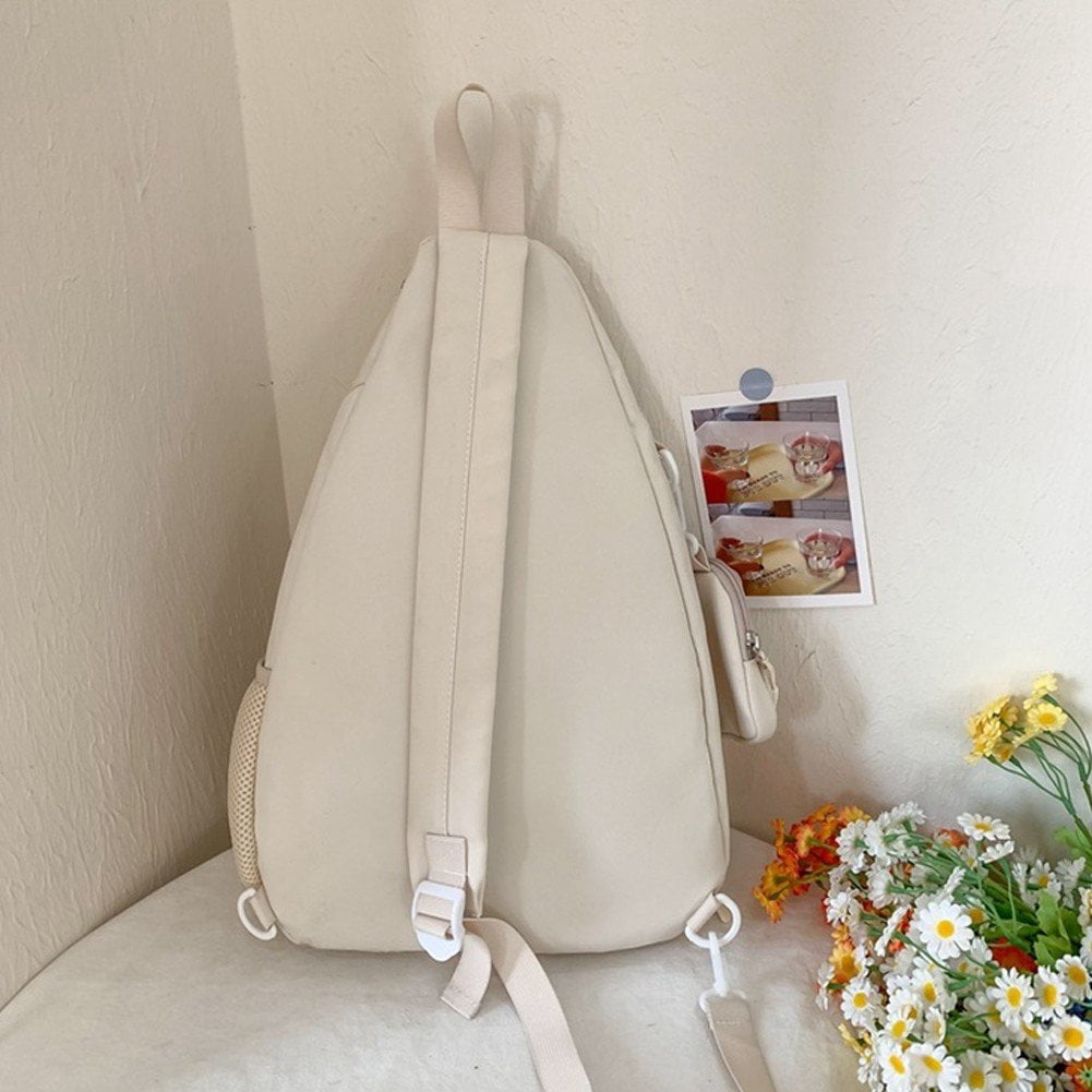 Vjnyvs Casual Ita Bag Transparent Shoulder Bag Chest Bag Simple Pin Display Chest Pack Single Shoulder Bag Handbag Phone Bag for Women Men