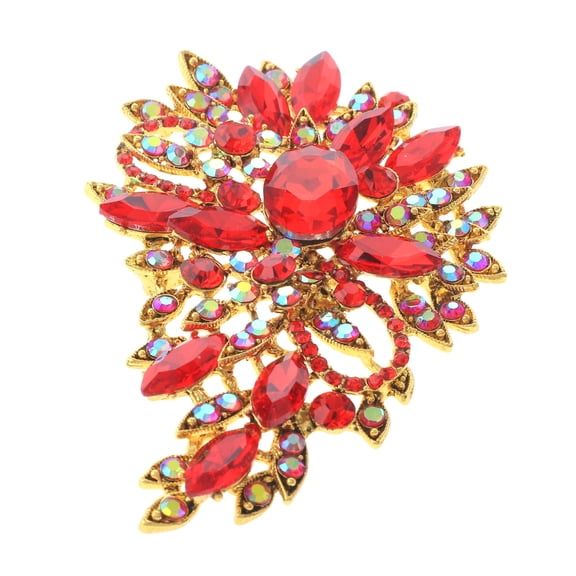 Crystal Flower Brooch