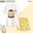 thumbnail image 3 of Anime Cartoon Chiikawa Usagi Hachiware Sleepwear Summer New Pure Cotton Short Sleeved Set Fashion Casual Home Wear Gifts, 3 of 23