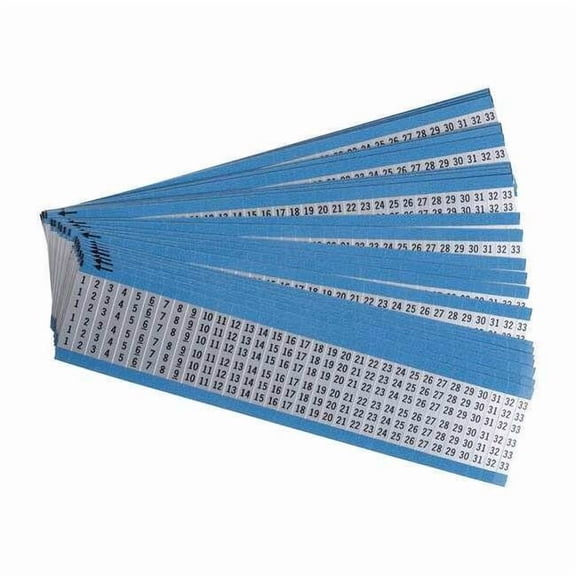 Brady Wire Marker, Preprintd, Self-Adhesive, PK25, AF-1-33-PK AF-1-33-PK