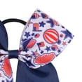 thumbnail image 6 of mgoYE American Flag Hair Bows 4th of July Hair Bow Tie Patriotic Bow Red White Blue Ribbon Bow Elastic Ponytail Holder Independence Day Hair Accessories for Kids 3-12T Dark Blue, 6 of 6