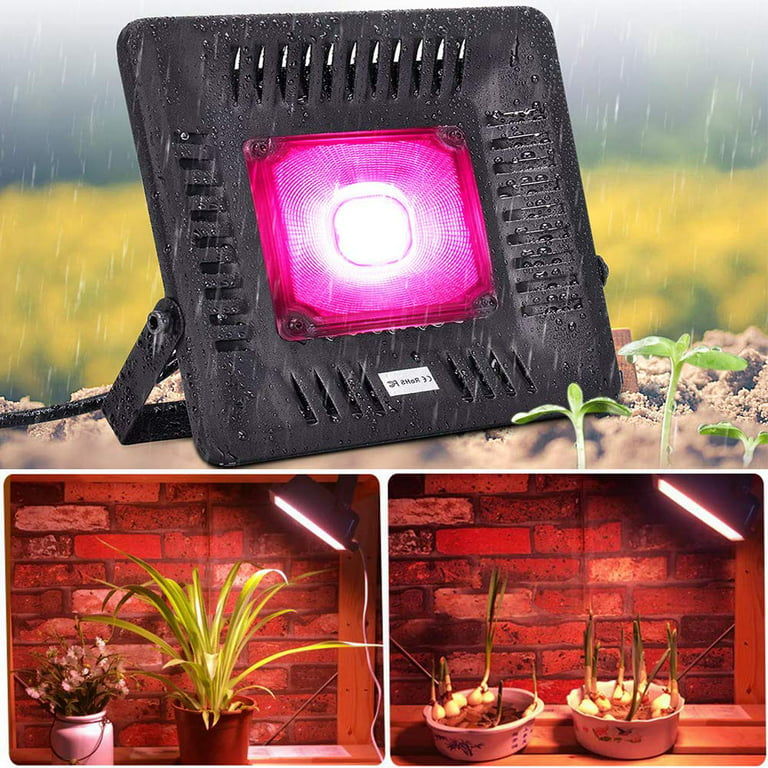 COB LED Grow Light Full Spectrum, 50W Waterproof Grow Lights for Indoor Plants, Plant Lamp with New Technology, Natural Heat Dissipation Without Noise - Walmart.com