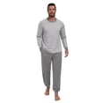 thumbnail image 4 of GIRUNS Men's Pajamas Set Long Sleeve Sleepwear Jogger Pants Soft Loungewear with Pockets Dark Gray L, 4 of 7