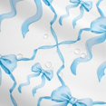 thumbnail image 3 of Bow 72"Wx84"L Bathroom Curtains,Blue Watercolor Bowknot Shower Curtain Geometric Check Cute Bow Bath Curtain,Blue White Bow Bathtub Curtain, 3 of 6