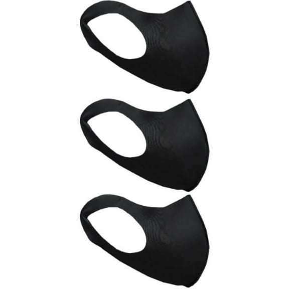 Kole Imports MO202 3 Pack Reusable Black Face Mask