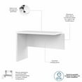 thumbnail image 3 of Pemberly Row 42W Desk Return/Bridge in Pure White - Engineered Wood, 3 of 6
