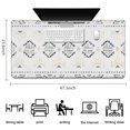 thumbnail image 5 of Long Mouse Pads for Desk,Black Geometric Diamond Pattern Desk Mats on Top Of Desks, Desk Mouse Pad Extra Large with 3mm Non-Slip Base and Stitched Edge for Gaming,Office,Work,Home 47.3"x23.6", 5 of 6