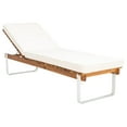 thumbnail image 5 of SAFAVIEH Nuca Outdoor Patio Sunlounger, Natural/White, 5 of 15