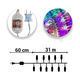 thumbnail image 4 of Serie Navideña Decorativa Luz Led Multicolor Importadora La Merced  700 Focos 8 Funciones Cable Transparente 31 m, 4 of 4