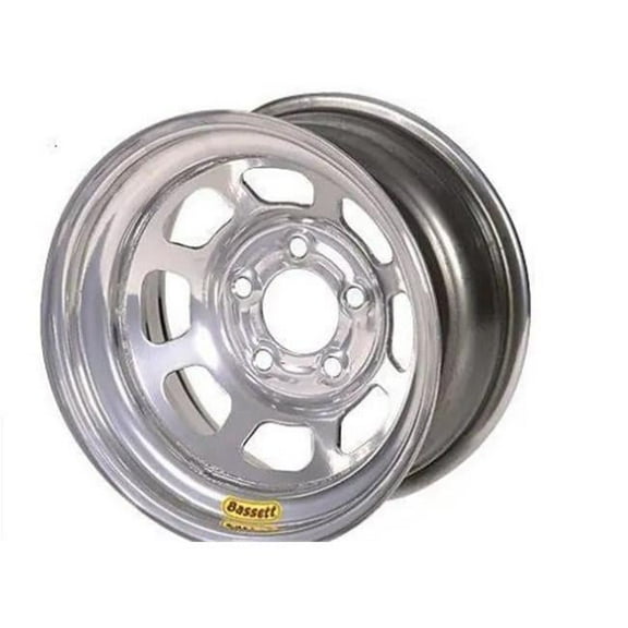 Bassett 47SF375S 14 x 7 in. 3.75 in. D-Hole Backspace Wheel, Silver