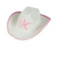 thumbnail image 2 of Rhode Island Novelty Country Girls White Pink Cowboy Cow Boy Hat Sequin Star, 2 of 2