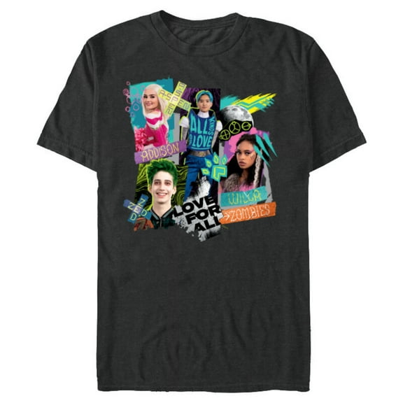 Disney Channel Zombies 3 Love for All, All Kinds of Love - Short Sleeve Blended T-Shirt for Adults - Customized-Dark Heather