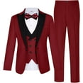 thumbnail image 3 of Lycody 5pcs Boys Suits Slim Fit Toddler Tuxedo Suit Set for Teen Boy Formal Dress Clothes Peaked Lapel Kids Wedding Outfit for Party Wedding Homecoming 2T-20 for Kids and Boys, 3 of 6