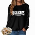 thumbnail image 2 of Towmus Women's Los Angeles Crewneck Sweatshirt Plus Size Crewneck Pullover Hoodies Casual Knit Print Casual Tops Sweater, 2 of 5