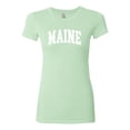 thumbnail image 2 of Wild Bobby State of Maine College Style Women Slim Fit Junior Tee, 2 of 6