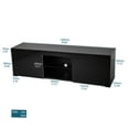 thumbnail image 5 of TV Stand for TVs up to 70 inch, Modern Media Console TV Cabinet with LED Lights, Entertainment Center with Double Doors Storage and Open Shelves, High Gloss TV Cabinet for Living Room, Black, D3241, 5 of 8