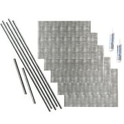 FASÄDE Ripple Decorative Vinyl Backsplash 15 sq ft Kit in Crosshatch Silver
