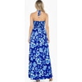 thumbnail image 3 of HAPPY BAY Women's Summer A-Line Maxi Smocked Top Slit Dress Long Beach Bohemian Strapless Tube Dresses for Women One Size Sapphire, Floral, 3 of 4