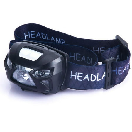 USB Headlamp Rechargeable Flashlight Sensor LED Headlamp - Waterproof & Comfortable - Perfect Headlamps for Running, Walking, Camping, Reading, Hiking, Kids, DIY & More, USB Cable Included, (Best Led Headlamp For Reading)