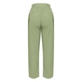 thumbnail image 5 of Bovemsi Casual Pants for Women Cotton And Linen Elastic Waistband High Pocket Side Buttons Nine Point Loose Straight Leg (Available in Plus Size), 5 of 5