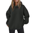thumbnail image 3 of Womens Oversized Hoodies Fleece Hooded Sweatshirts Casual Comfy Tops Fall Fashion Outfits 2025 Cute Clothes with Pockets 06-Dark Gray S, 3 of 4