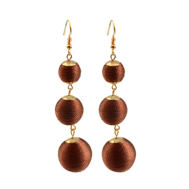 Fashion Thread Three Hook Pen Mujer Joyería - café, se describe Sunnimix Pendientes