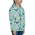 thumbnail image 5 of Pofeuu Sea Life Print Teenage Zipper Hoodie Sweatshirts Hooded Casual Jackets With Pocket For Boys Girls-Small, 5 of 6