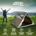 thumbnail image 3 of CLAM Quick-Set Apex 8 x 8 Ft Portable Outdoor A-Frame Camping Tent, Brown, 3 of 12