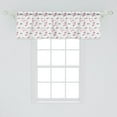 thumbnail image 2 of Ambesonne Paris Window Valance, Je Taime Romance Hearts, 54" X 18", Pale Pink White, 2 of 3