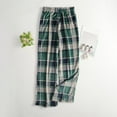thumbnail image 4 of Women Pajama Pants Plush Sleep Pants Soft Elastic Waist Pajama Bottoms Patterned Pants With 2 Pockets for Cozy and Warm Nightwear,Dark Green,3XL, 4 of 7
