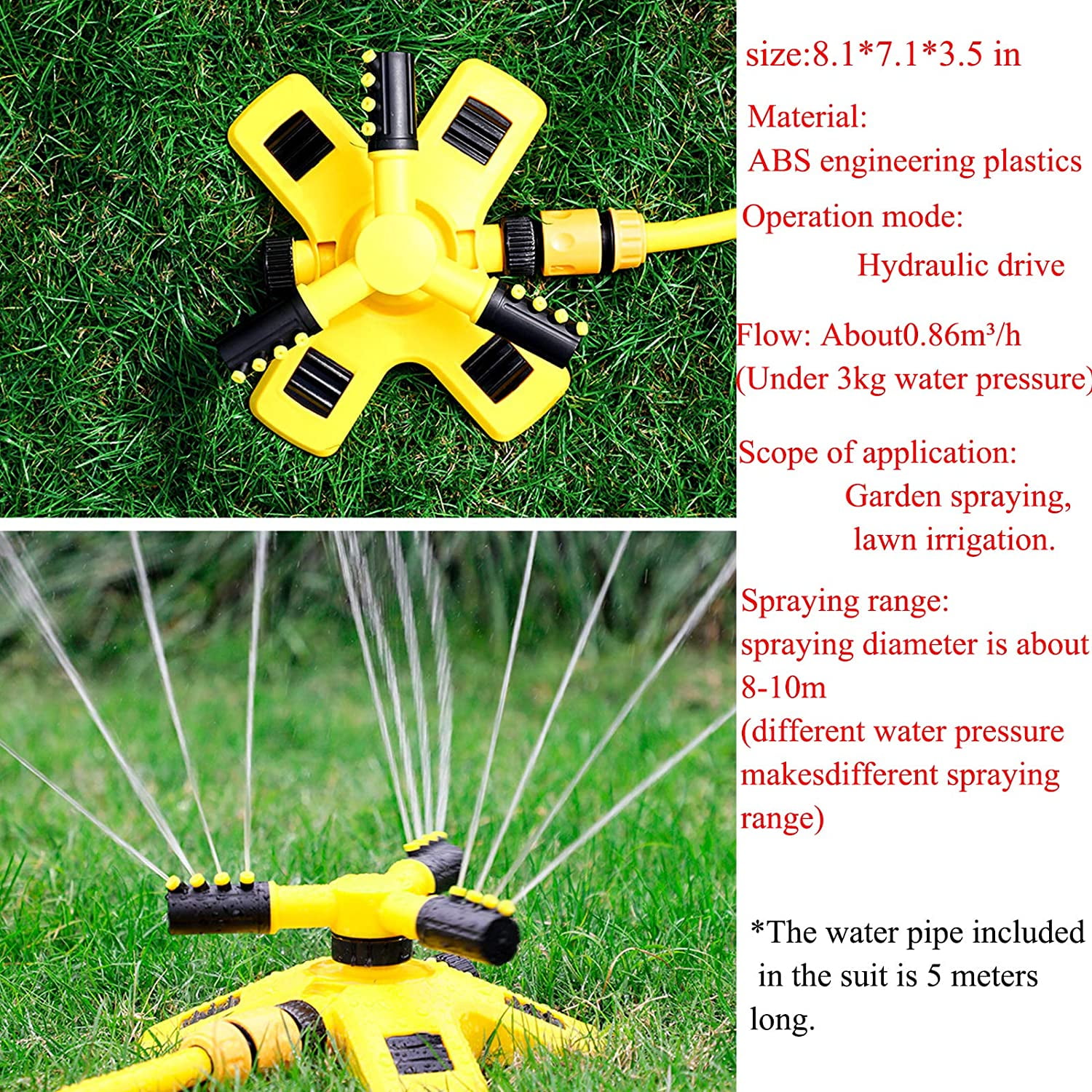 Buy EASTIN 360 Degree Rotating Lawn Sprinkler, Large Area Coverage