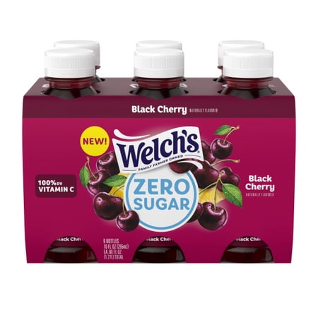 WELCH'S 10 FL OZ JUICE DRINK - BLACK CHERRY ZERO SUGAR (6 PK)