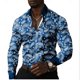 thumbnail image 3 of Camisa de discoteca de moda para hombre, camisa casual con estampado floral retro en 14 colores, camisa de manga larga con solapa y botones, camisa para hombre S-5XL, 3 of 5
