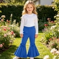 thumbnail image 4 of Girls Fashion Bowknot Flared Trousers Solid Casual Pants, 4 of 9